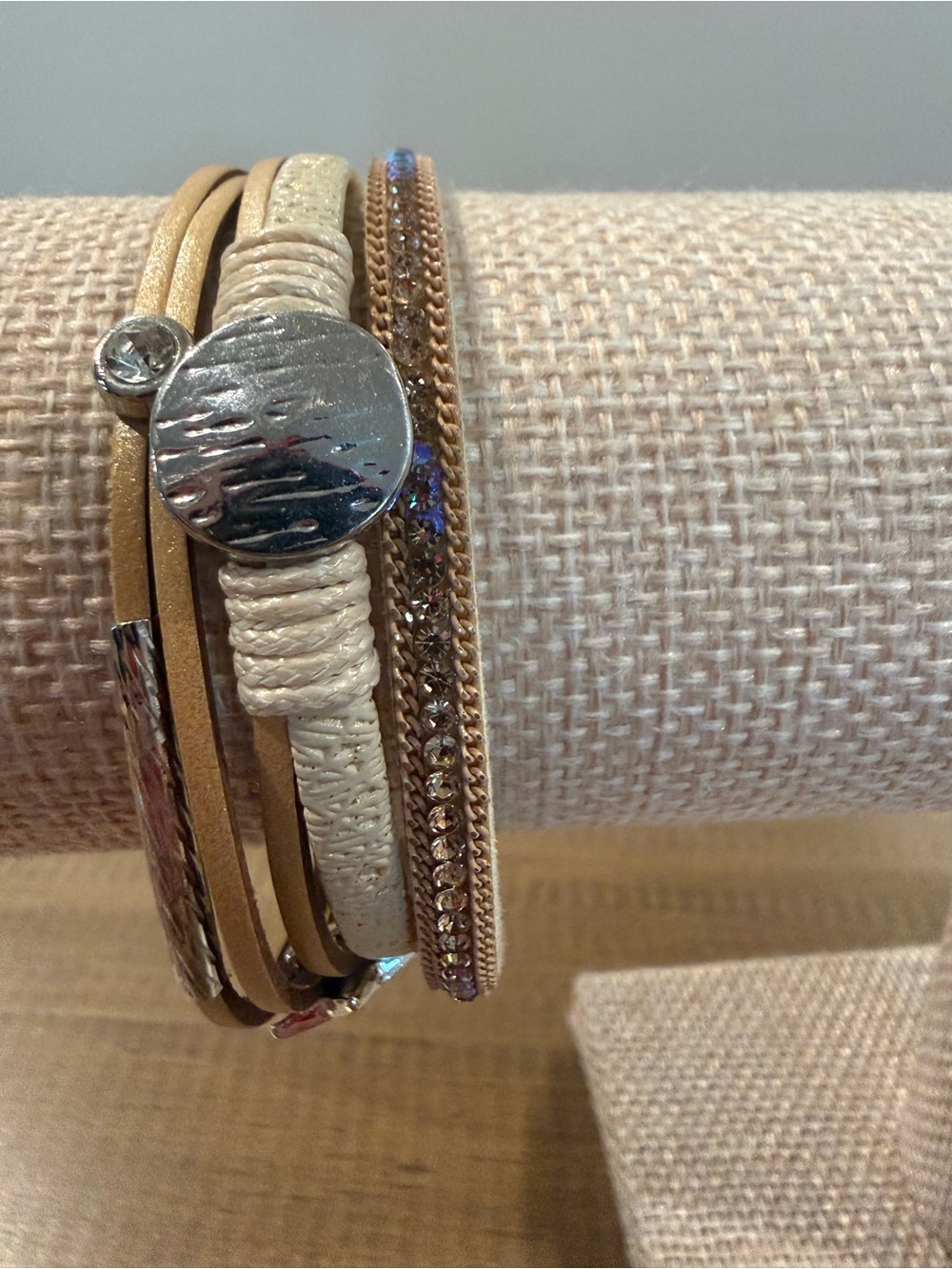 Neutral Multi-Strand Beige and Silver Women's bracelet from Ryze